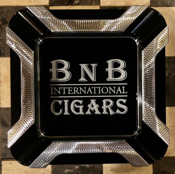 BnB Cigars Four Finger Billet Aluminum Square Black Ashtray Discount