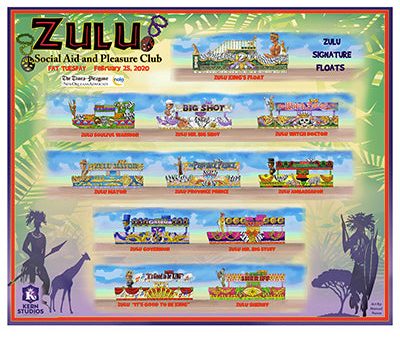 Krewe of Zulu - 2020 Carnival Bulletin Poster For Discount