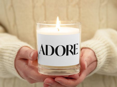 ADORE - Glass jar soy wax candle Hot on Sale