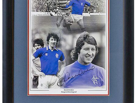 Derek Parlane Rangers Legend Hand Signed 16x12  Montage AFTAL COA Online