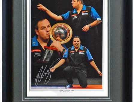 Adrian Lewis Darts Legend Hand Signed 16x12   Framed Montage AFTAL COA Cheap