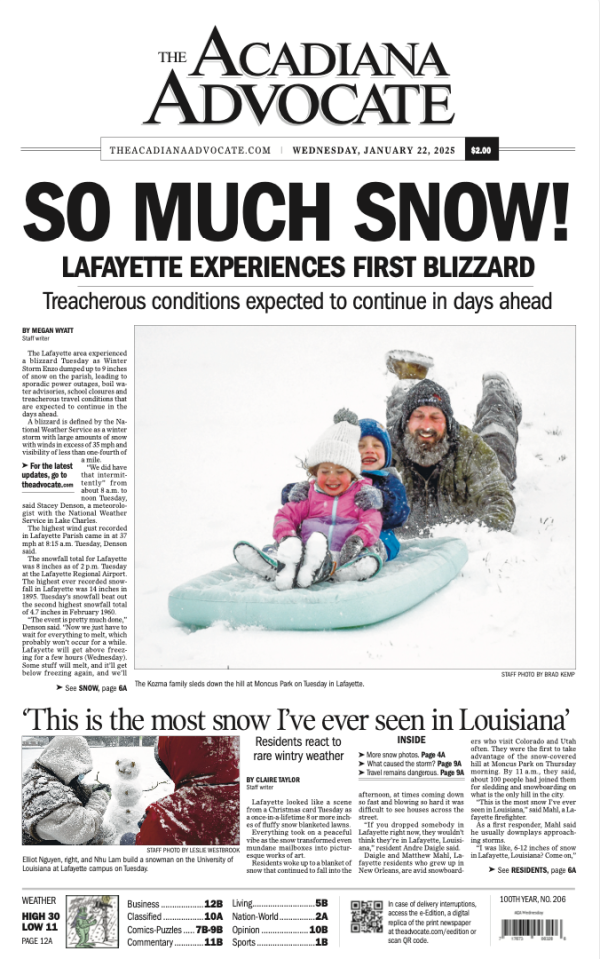 SO MUCH SNOW! - Commemorative Front Page Poster For Discount