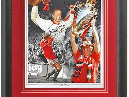 Lee Sharpe Manchester United Legend Hand Signed 16x12  Montage AFTAL COA Fashion