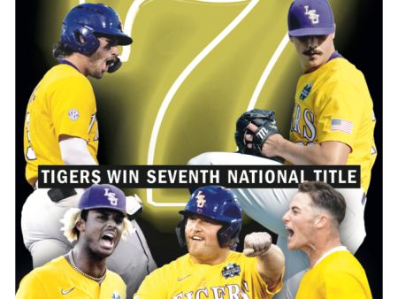 TWO POSTER SET - SEVEN & 7 - Stadium Edition and The Advocate front page - LSU wins its seventh national championship Supply