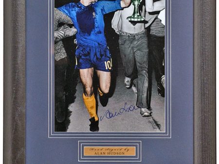 Alan Hudson Hand Signed 12x8   Framed Chelsea Photograph AFTAL COA For Sale