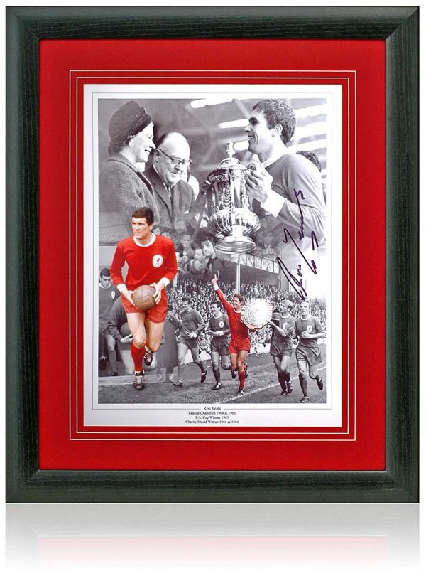 Ron Yeats Liverpool Legend Hand Signed 16x12   Montage AFTAL COA Cheap