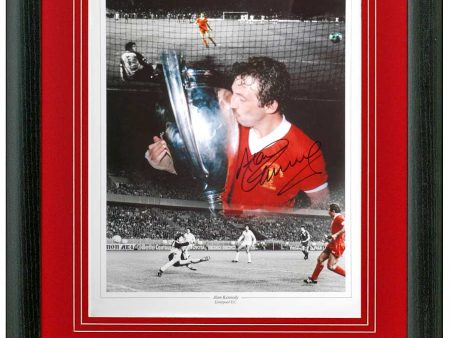 Alan Kennedy Liverpool Legend Hand Signed 1981 European Cup 16x12   Montage COA Cheap