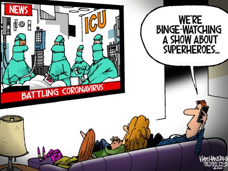 Set of 10 - Limited Edition (50) COVID-19 Cartoons signed by Walt Handelsman Online now