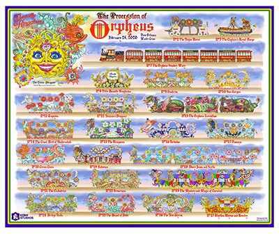 Krewe of Orpheus - 2020 Carnival Bulletin Poster For Cheap