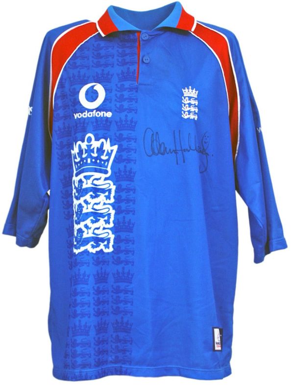 Adam Hollioake Match Worn & Hand Signed England ICC World Cup  99 Cricket Shirt AFTAL COA Online now