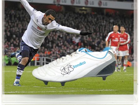 Aaron Lennon Hand Signed Football Boot Tottenham Display AFTAL COA Discount