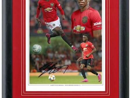 Aaron Wan Bissaka Manchester United Hand Signed 16x12  Montage AFTAL COA Discount