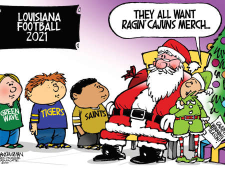 Signed Ragin  Cajuns Cartoon from Walt Handelsman Cheap