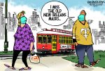 Limited Edition (50) Cartoon from Walt Handelsman - New Orleans Masks For Cheap