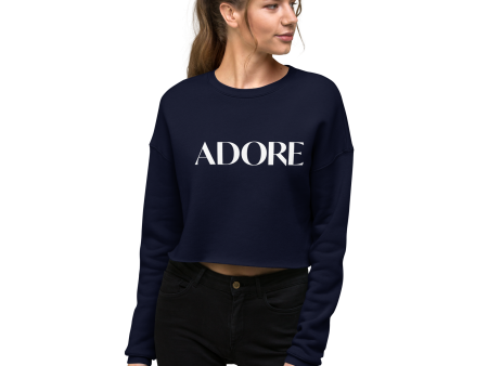 ADORE - Navy Crop Sweatshirt Online now