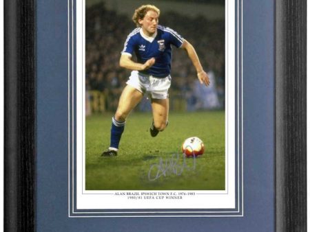 Alan Brazil Ipswich Town Legend Hand Signed 12x8   Photograph AFTAL COA Discount