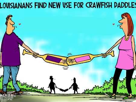 Limited Edition (50) Cartoon from Walt Handelsman - Crawfish Paddles Online Sale