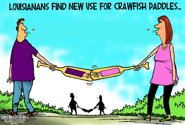 Limited Edition (50) Cartoon from Walt Handelsman - Crawfish Paddles Online Sale