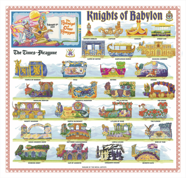 Krewe of Babylon - 2024 Carnival Bulletin Poster Online Hot Sale