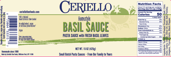 Ceriello Homemade Basil Sauce Online now