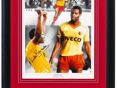 Luther Blissett Watford Legend Hand Signed 16x12  Montage AFTAL COA Fashion