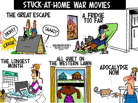 Limited Edition (50) Cartoon from Walt Handelsman - War Movies on Sale