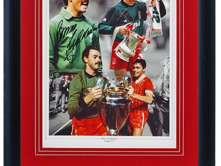 Bruce Grobbelaar Liverpool Legend Hand Signed 16x12   Montage AFTAL COA Cheap