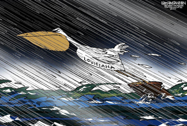 Hurricane Ida Cartoon from Walt Handelsman Hot on Sale