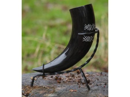 Chieftain Drinking Horn With Stand For Cheap