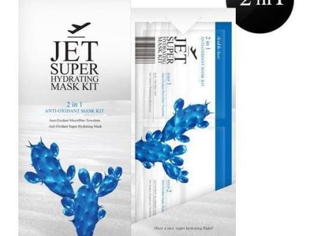 Veido kaukių rinkinys JET Super Hydrating Mask Kit 2 IN 1 Anti-Oxidant Mask Kit, rinkinį sudaro: drėkinanti veido kaukė ir antioksidacinė mikropluošto servetėlė Sale