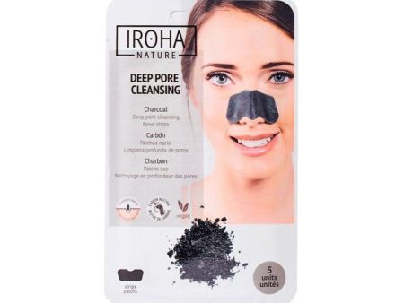 Giliai valančios nosies juostelės Iroha Nature Deeep Pore Cleansing Nose Strips SIN0, su anglimi, 5 vnt For Discount