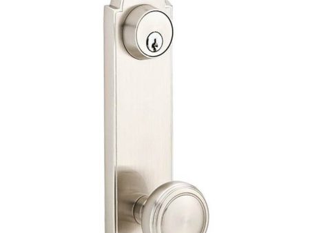 Emtek 8856RBL Dummy Pair Keyed , Sideplate Locksets Delaware 5-1 2  Center to Center Keyed , Ribbon and Reed Lever Discount