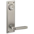 Emtek 8980CRH Passage Single Keyed , Sideplate Locksets Quincy 5-1 2  Center to Center Keyed , Cortina Lever , RH For Sale