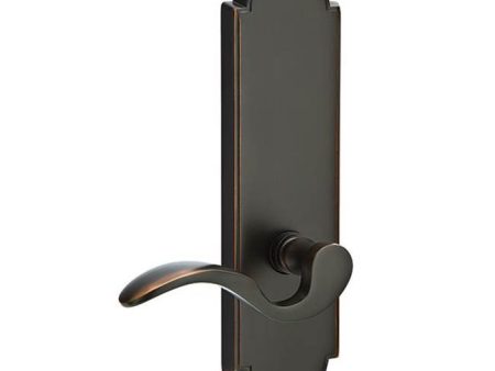 Emtek 8816BRL Privacy , Sideplate Locksets Delaware Non-Keyed 9  , Breslin Lever For Sale