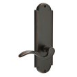 Emtek 8816AC Privacy , Sideplate Locksets Delaware Non-Keyed 9  , Arts and Crafts Lever Hot on Sale