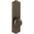 Emtek 8811OT Privacy , Sideplate Locksets Colonial Non-Keyed 9  , Old Town Clear Knob Online now